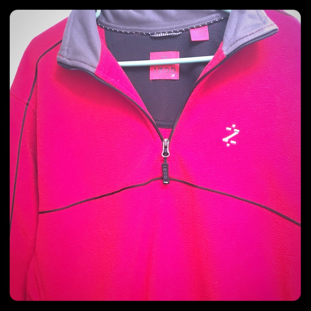 Men’s Red Izod fleece pullover